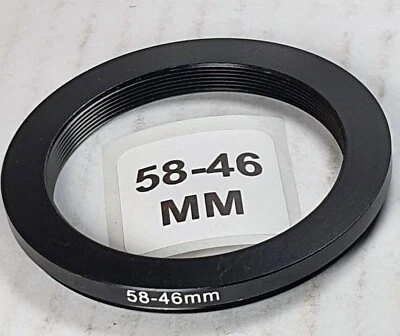 58-46mm Step-Down Lens Filter Converter Adapter Ring 58mm-46mm E58-E46 58-46 - Image 1 of 4