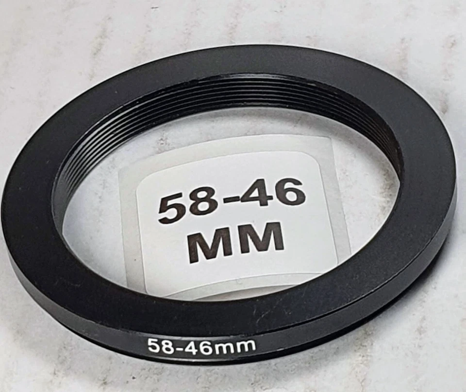 58-46mm Step-Down Lens Filter Converter Adapter Ring 58mm-46mm E58-E46 58-46 - Image 1 of 4