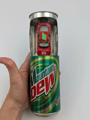 Limited Edition Mountain Dew Dodge Stock Car 1:64 In Slide Out Collectible Can - Image 1 of 4