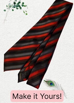 Галстук из полиэстера Croft & Barrow, 59 дюймов x 3,25 дюйма, разноцветный в полоску. NB-7 - Изображение 1 из 4