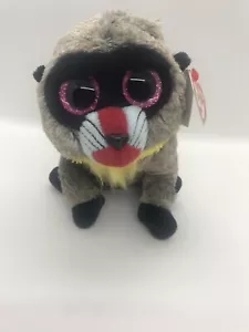 TY Beanie Boos 9" Medium WASABI Babbuino Peluche Peluche Giocattolo Nuovo con etichette Cuore - Foto 1 di 7