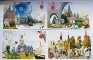 4 x Netherlands mixed quirky Postcards 39c printed postage, camping etc - Picture 1 of 7