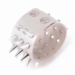 Accessories Wide Leather Cuff Bracelet Leather Club Bangle Punk Gothic 1pc FW - Picture 1 of 17