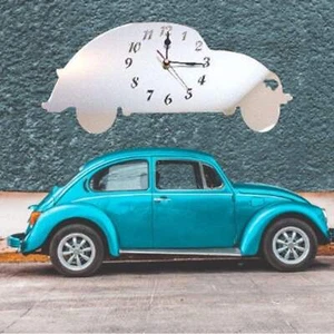 Classic Bug Car Shaped Clocks - Many Colour Choices - Picture 1 of 9