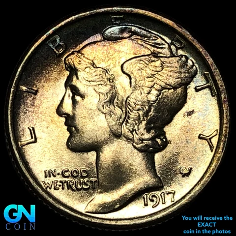 1917 S FSB Mercury Dime  #E6354 Cover