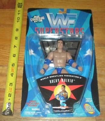 1997 WWF WWE Jakks Rocky Maivia Wrestling figure Superstar Series 5 Rock - Image 1 of 4