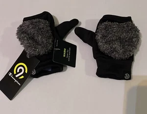 C9 Champion Girls Faux Fur Flip Mittens Size 4/7 Black - Picture 1 of 6