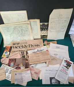 VTG 1900-1940s Paper Ephemera, Advertisements, WWII, Letters, Photo, Maps & More - Picture 1 of 20