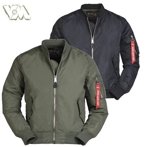 US AVIATOR JACKET MA1 ARMY SUMMER JACKET US JACKET NATO OUTDOOR OLIVE BLACK - Picture 1 of 4
