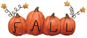 Herbst mit Sternen & Kürbissen Blüteneimer Herbst Harz Erntedank 2,5 x 1 - Bild 1 von 1