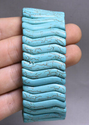 8CM Old Chinese Hongshan Culture Turquoise Carving Dynasty Palace Hand Chain • 35$