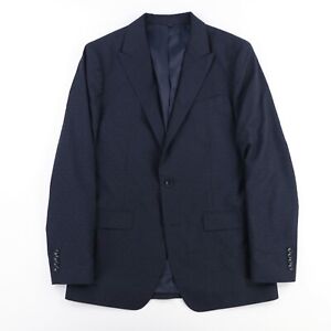 Bonobos Blazer Navy Pattern Jacket Sport Coat Mens 42 Long Slim Fit Wool/Cotton