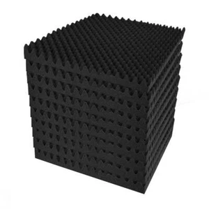 Alpha Acoustic Foam 40pcs 50x50x5cm Sound Absorption Proofing Panels Eggshell - Picture 1 of 8