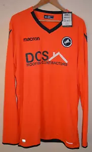 Millwall Orange Authentic Third L/S Football Shirt 2018-19 Macron BNWT 4XL - Picture 1 of 5
