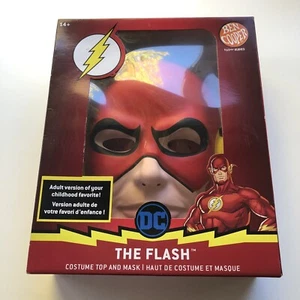 2022 BEN COOPER RUBIES DC FLASH PLASTIC HALF MASK CLASSIC ADULT COSTUME New - Picture 1 of 8