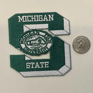 MSU Michigan State Spartans Vintage bestickt Aufbügeln Aufnäher 3"" x 3"" Apx - Bild 1 von 2