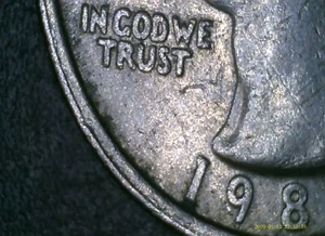 1989-P Washington Quarter moneda de error de ataque desalineada - Imagen 1 de 6