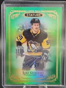2019-20 Upper Deck Stature Signature Green Jake Guentzel 12/65 #31 - Picture 1 of 2