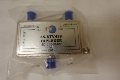 JVI 35-STV48A Cable Satellite Diplexer 40-2150MHz ~ NOS - Image 1 of 4
