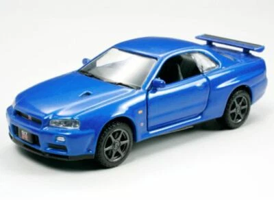 Coche modelo diecast TAMIYA 1/64 NISSAN SKYLINE GT-R V-SPEC II R34 - azul Foto 1 de 4