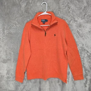 Polo by Ralph Lauren Herren Medium Orange Quarter Zip Pullover Sweater - Bild 1 von 10