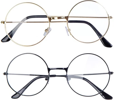 2 Pack Round Costume Glasses,Cosplay Old Man Glasses Santa Gold...  - Image 1 of 4