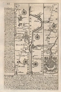Stilton-Peterborough-Crowland-Spalding-Surfleet road map by OWEN & BOWEN 1753 - Picture 1 of 2