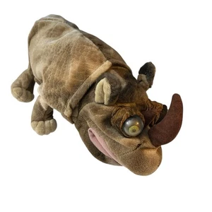 ANIMAL ALLEY TOYS R US Nashorn Nashorn mit Googlieaugen Handpuppe Plüsch - Bild 1 von 5