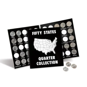 Álbum Coleccionista 50 Estados Cuartos - 1999-2009 Tapa Dura Moneda Estados Unidos C... - Imagen 1 de 5