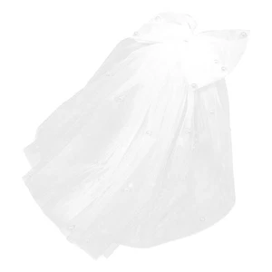  Dog Hair Accessories Bride Costume Outfits for Small Dogs Girl Veil - Picture 1 of 20