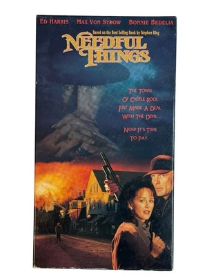 Needful Things VHS Ed Harris Stephen King Horror Movie - Image 1 of 3