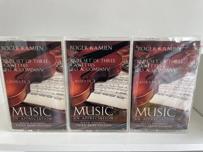 Roger Kamien Classical Music An Appreciation 3 Cassette Tape Set Lot Tested/seal - Image 1 of 2