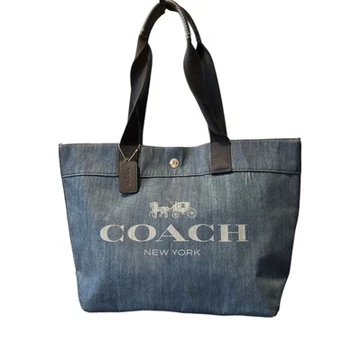Bolso de Mano Coach Azul Denim Logo 6415 Foto 1 de 4