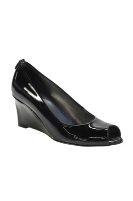 Stuart Weitzman Mujer Charol Punta abierta Cuñas Negro Talla 5 Foto 1 de 4