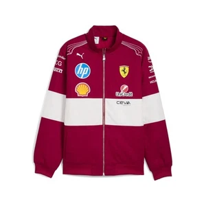 Scuderia Ferrari F1 Team 2025 Giacca da Corsa Vintage Uomo - Ciliegio Scuro - Foto 1 di 4