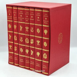 Jane Austen's Works (7v.) - Folio Society - Pride, Emma - 1989 red edition - VGC - Imagen 1 de 19