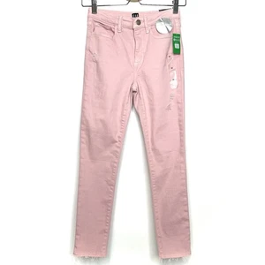 Gap Kids High Waist Stretch Ankle Jegging Pink Raw Hem Girl’s Size 12 NWT - Picture 1 of 6