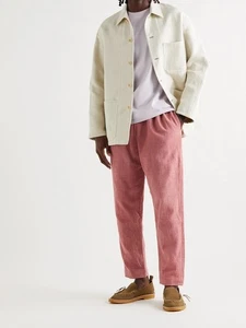11.11/eleven-eleven Gr. 32 Herren Slub Baumwolle Kordelzug Hose in rosa gefüttert - Bild 1 von 17