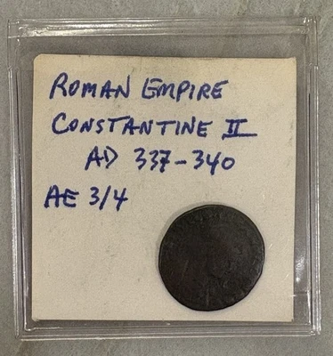 Constantine II Ancient Roman Empire Coin, Caesar AD 330-340, Two Soldiers - Image 1 of 3