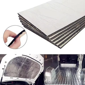 10 PIEZAS Hojas Amortiguador de Sonido Coche Alfombrilla de Aislamiento Térmico para Sonido Auto Van.] - Imagen 1 de 18