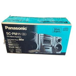 Panasonic SC-PM11 CD Stereo MP3 5 CD Changer Control Cassette VTG no remote - Picture 1 of 3