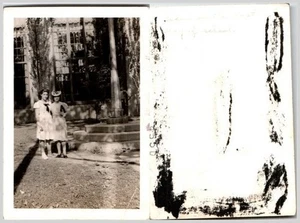 40s Photo: Campus Last Day Womens Dresses Snapshot 1940s; College, Gelatin - Picture 1 of 1