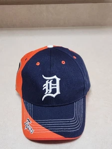 Detroit Tigers Fan Favorite Hat Cap Strap Back Adult One Size Blue Logo Orange - Picture 1 of 7