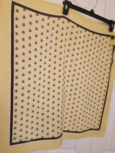 Vintage Pegasus 100% Seide Schal 30x30 gelb schwarz - Bild 1 von 8