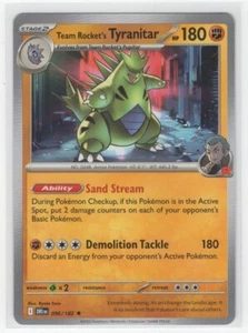 Pokemon Destined Rivals NON Holo Rare Rocket's Tyranitar - 096 - DECK EXCLUSIVE - Bild 1 von 1
