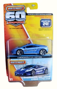Matchbox 60Th 2012 Aniversario LAMBORGHINI GALLARDO LP560-4 AZUL POLICIA 1:64 - Imagen 1 de 13