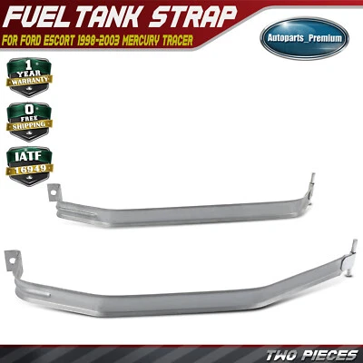 2x Correa de tanque de combustible de acero para Ford Escort 1998-2003 Mercury Tracer 1998-1999 2,0 L Foto 1 de 4