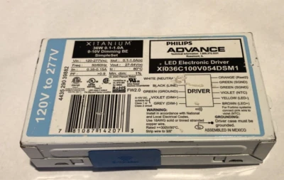 DRIVER LED REGULABLE PHILIPS ADVANCE XITANIUM 36W XI036C100V054DSM1 Foto 1 de 2