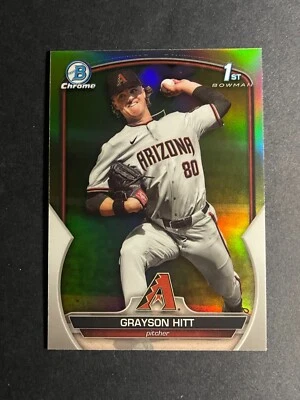 2023 Bowman Draft Chrome Refractor Grayson Hitt #BDC-57 1st Diamondbacks - Image 1 of 2