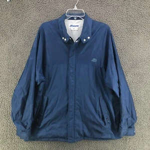 VINTAGE Mizuno Jacket Mens XL Navy Blue Full Zip 100% Nylon Vented Made Japan - Picture 1 of 24